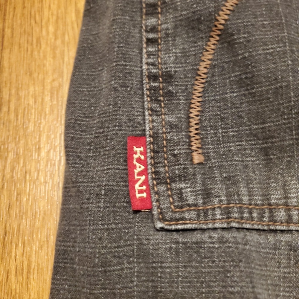 Vintage 90s Karl Kani‎ Jeans Men 38x33 Black Baggy Wide Leg Carpenter Hip Hop - Picture 5 of 12